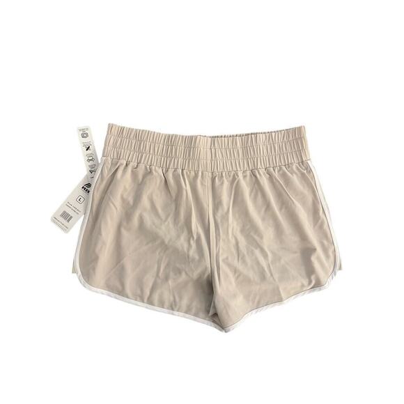 RBX NWT Beige and White Large Shorts w/ Contrast Stripes on Size - Picture 2 of 5